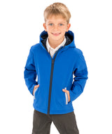 Result Core junior TX performance hooded softshell jacket R224J - Black/Grey