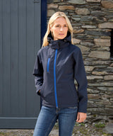 Result Women's Core TX performance hooded softshell jacket R230F - Black/Grey