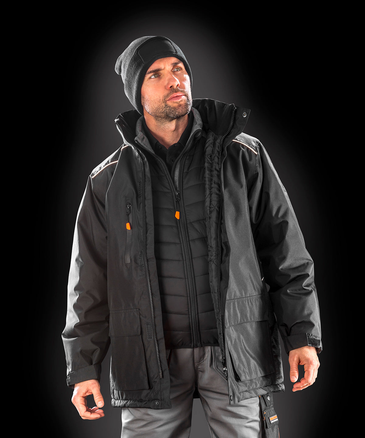 Result Work-Guard Vostex long coat R305X - Black