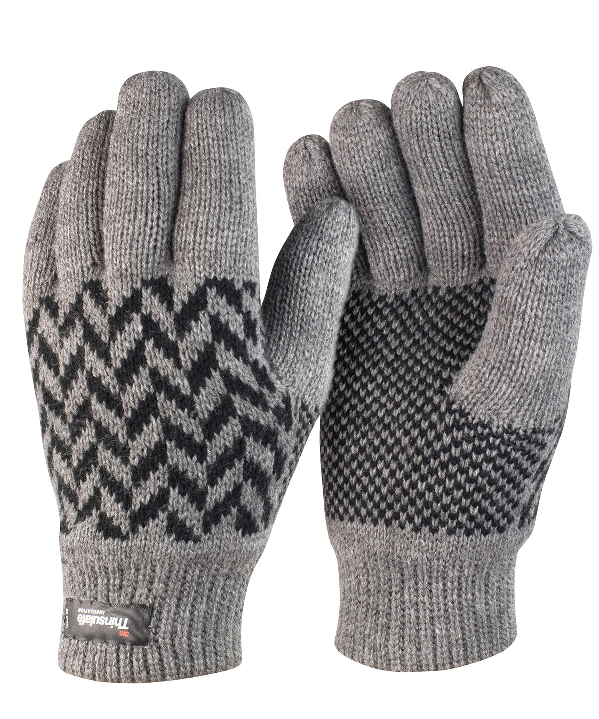 Result Pattern Thinsulate glove R365X - Grey/Black
