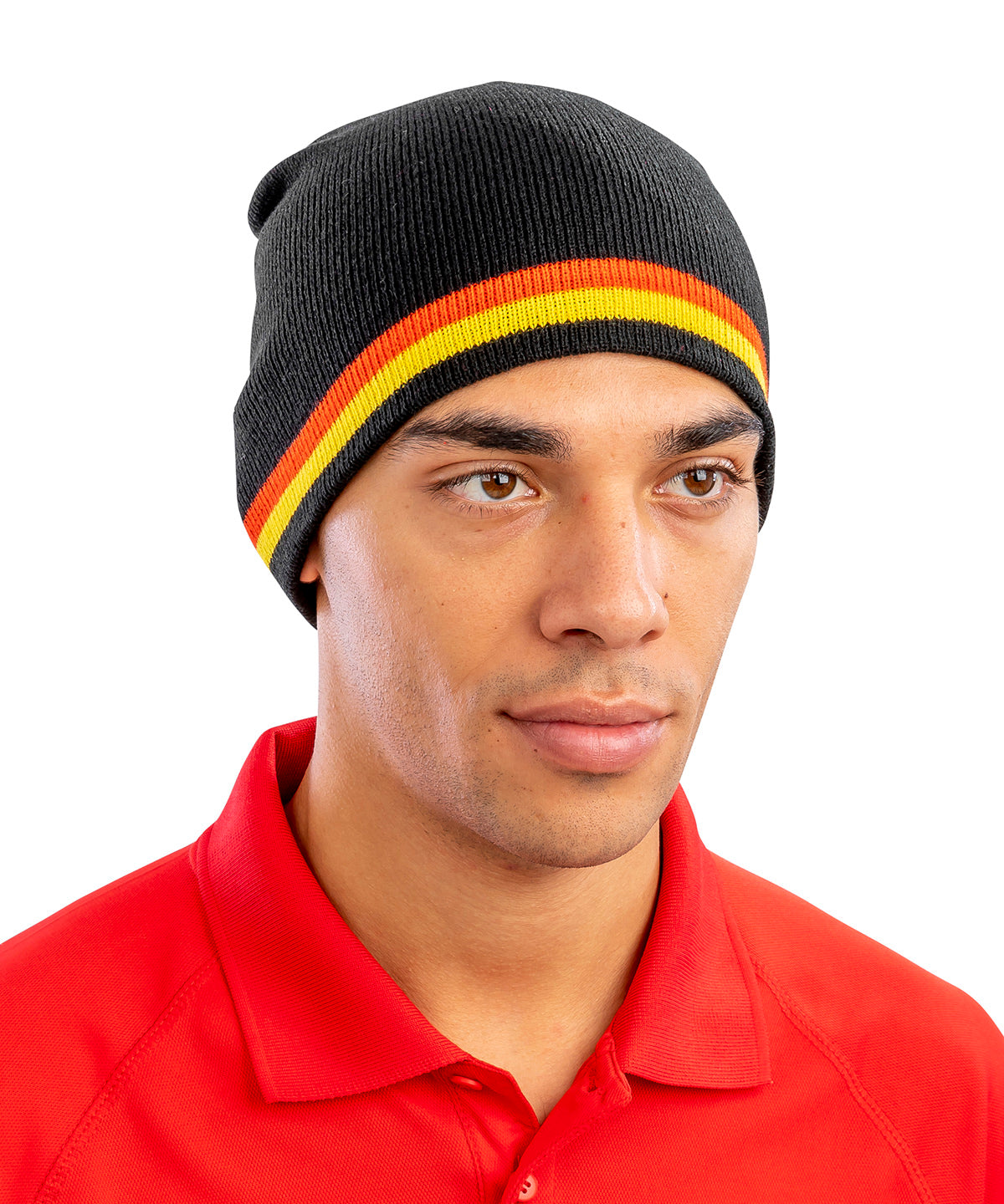 Result National beanie R368X - Black/Red/Gold