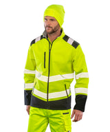 Result Printable ripstop safety softshell R476X - Fluorescent Orange/Black