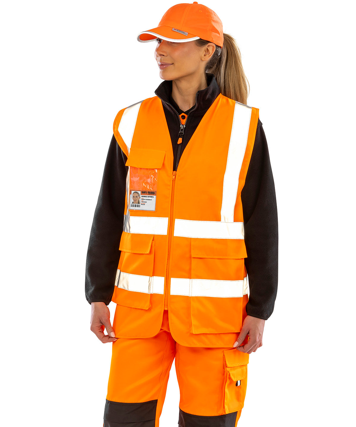 Result Heavy duty polycotton security vest R477X - Black