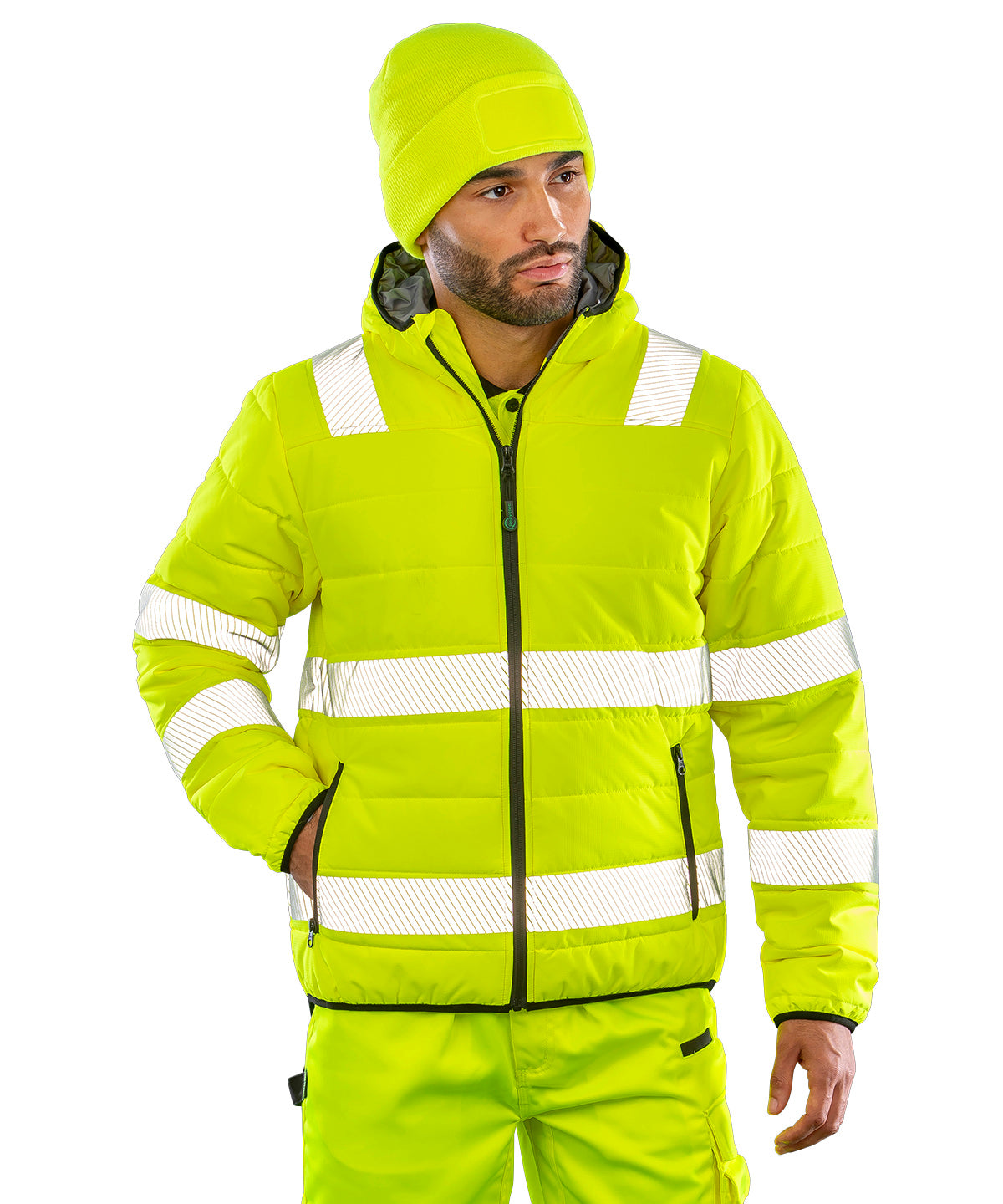Result Recycled ripstop padded safety jacket R500X - Fluorescent Orange