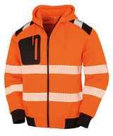 Result Recycled robust zipped safety hoodie R503X - front view