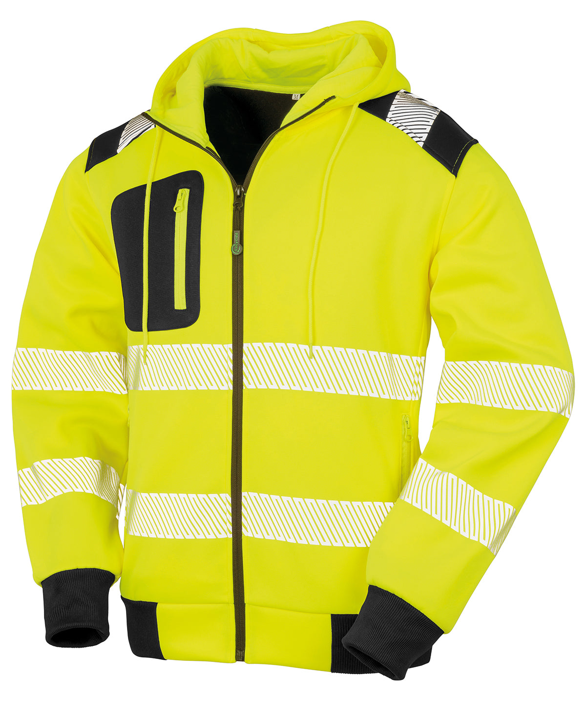 Result Recycled robust zipped safety hoodie R503X - front view
