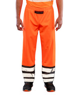 Result Heavy-duty prism PU safe and dry trousers with recycled backing R508X - Fluorescent Orange/Black