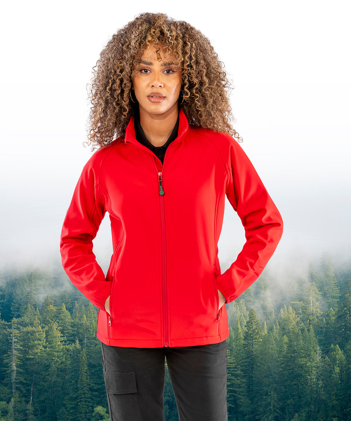 Result Women's recycled 2-layer printable softshell jacket R901F - Black