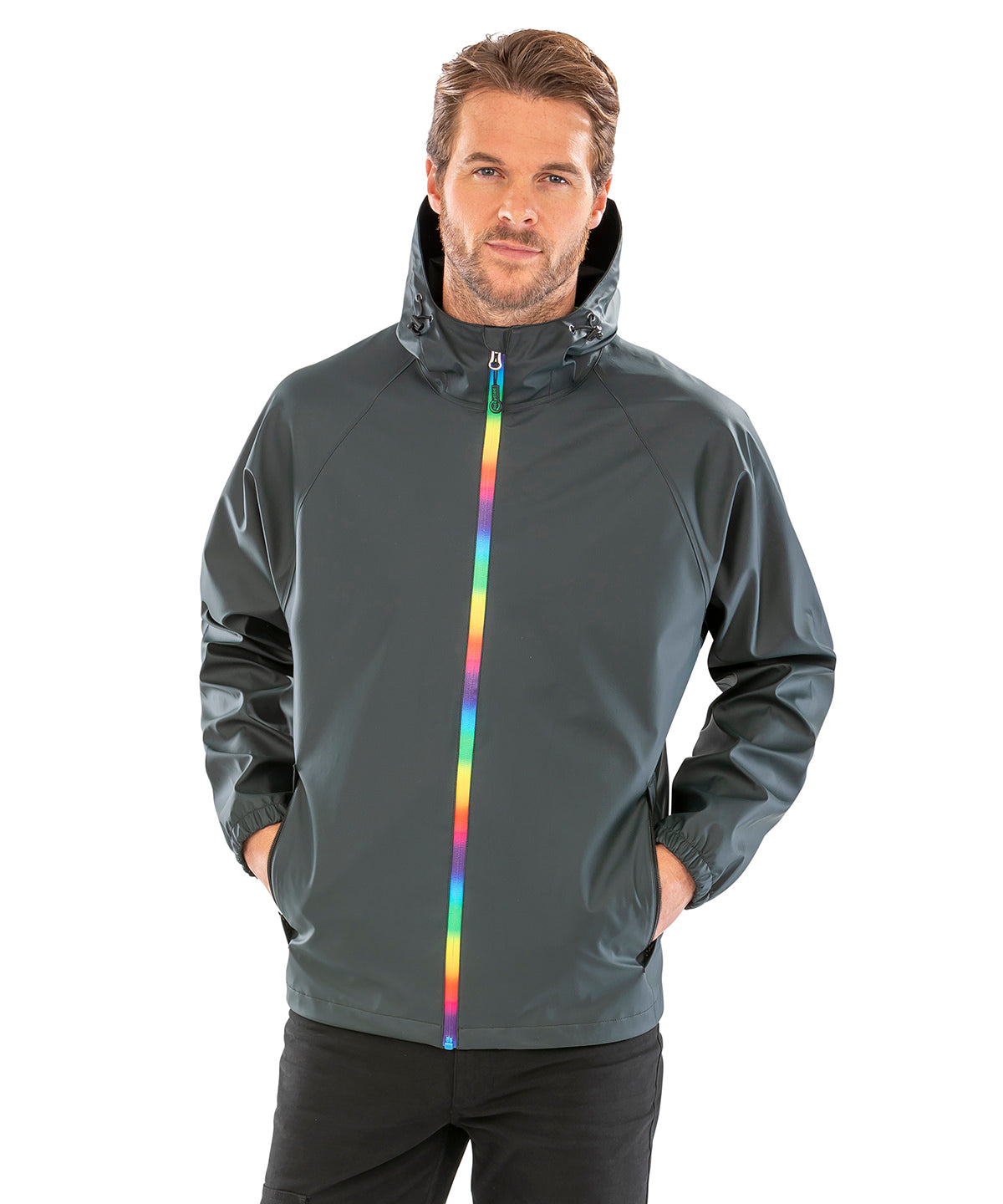 Result Prism PU waterproof jacket with recycled backing R908X - Black Olive