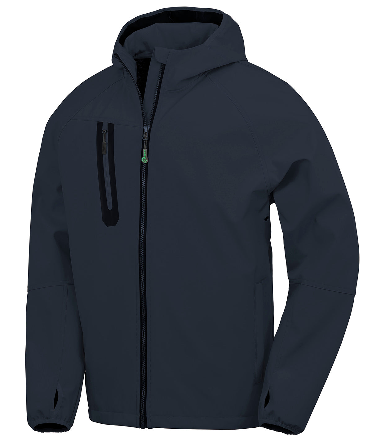 Result 3-layer recycled printable casual hooded softshell R909X - front view
