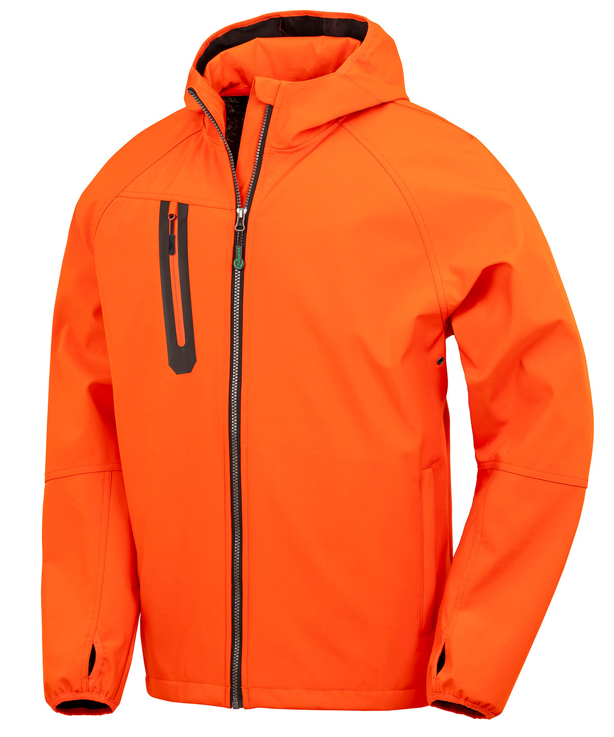 Result 3-layer recycled printable casual hooded softshell R909X - front view