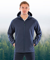 Result Recycled 3-layer printable hooded softshell R911M - Black