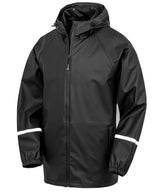 Result Prism PU waterproof jacket with reflective bands and recycled backing R915X - front view