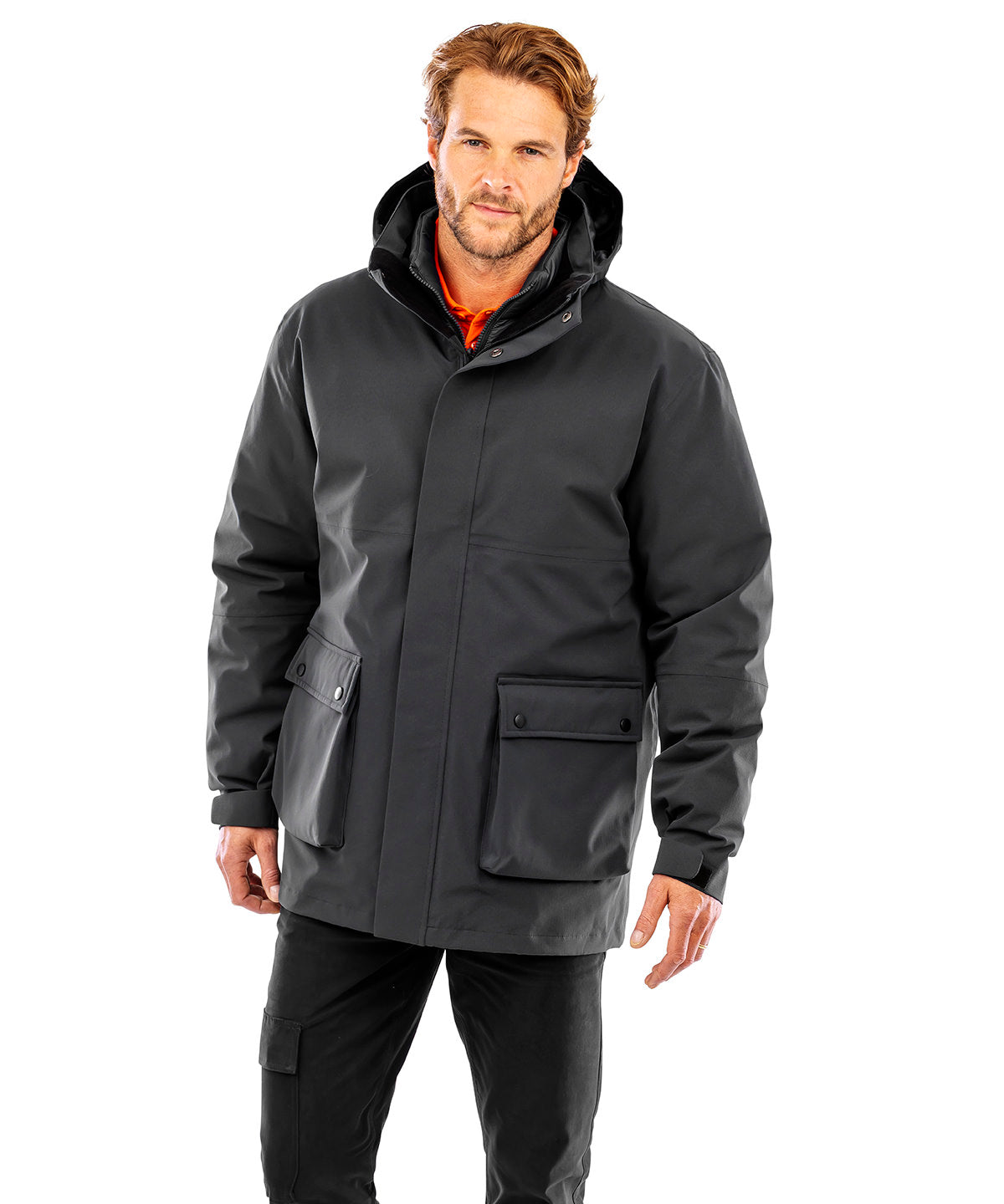 Result Recycled 3-in-1 padded ripstop jacket R920X - Black*