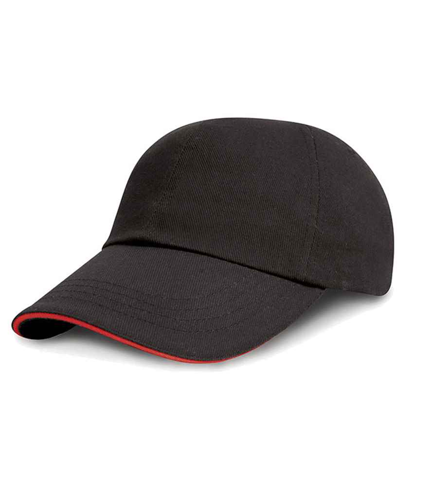 Result Kids Low Profile Heavy Brushed Cotton Cap with Sandwich Peak RC024PB