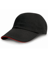 Result Heavy cotton drill pro-style with sandwich peak RC10P - Black/Red