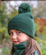 Result Junior pom pom beanie RC28J - Black