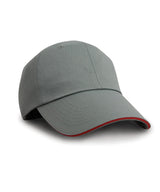 Result Herringbone cap with sandwich peak RC38X - Black/Tan