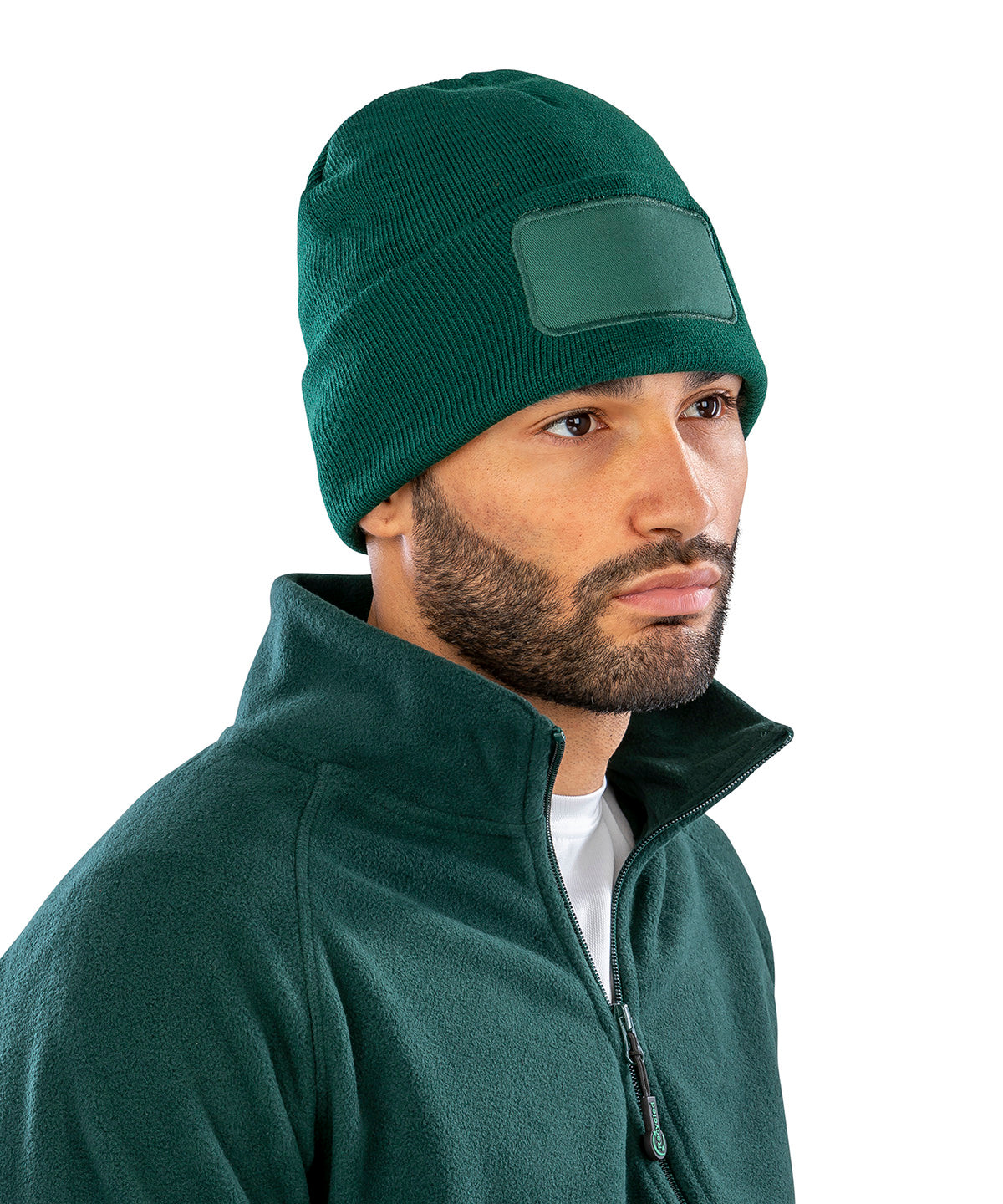 Result Recycled double knit printers beanie RC927 - Black