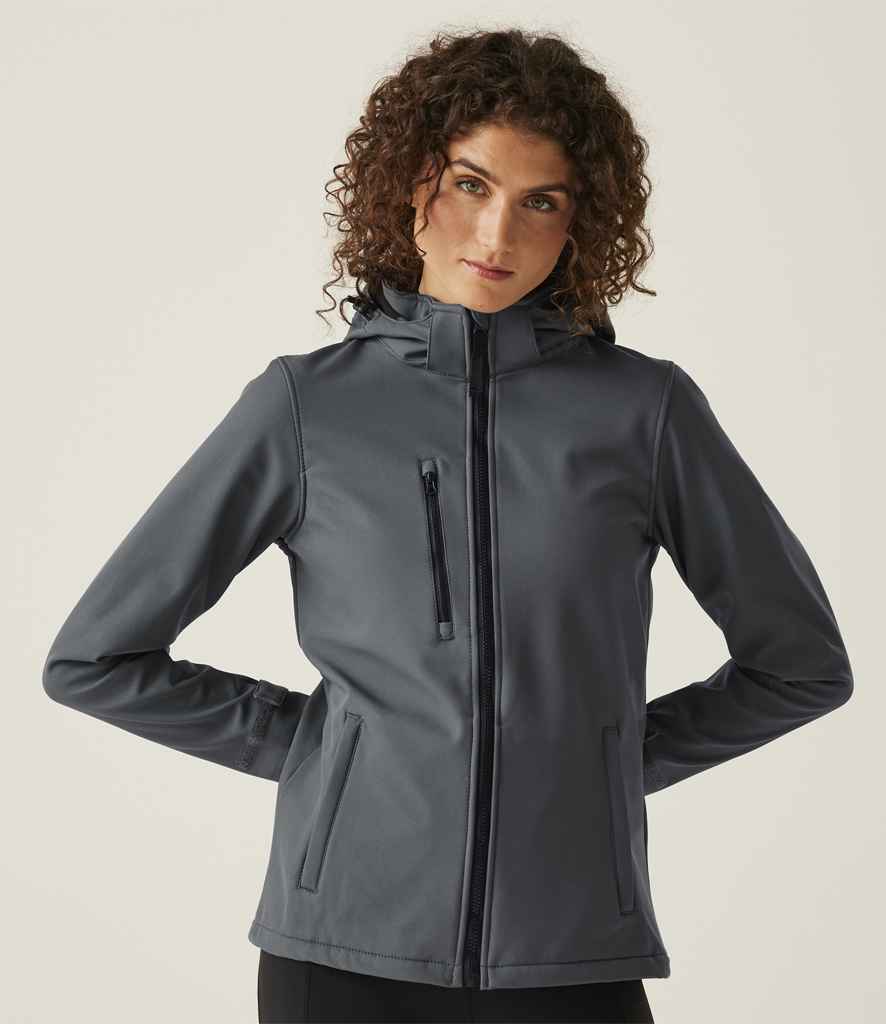 Regatta Ladies Venturer Three Layer Hooded Soft Shell Jacket RG636