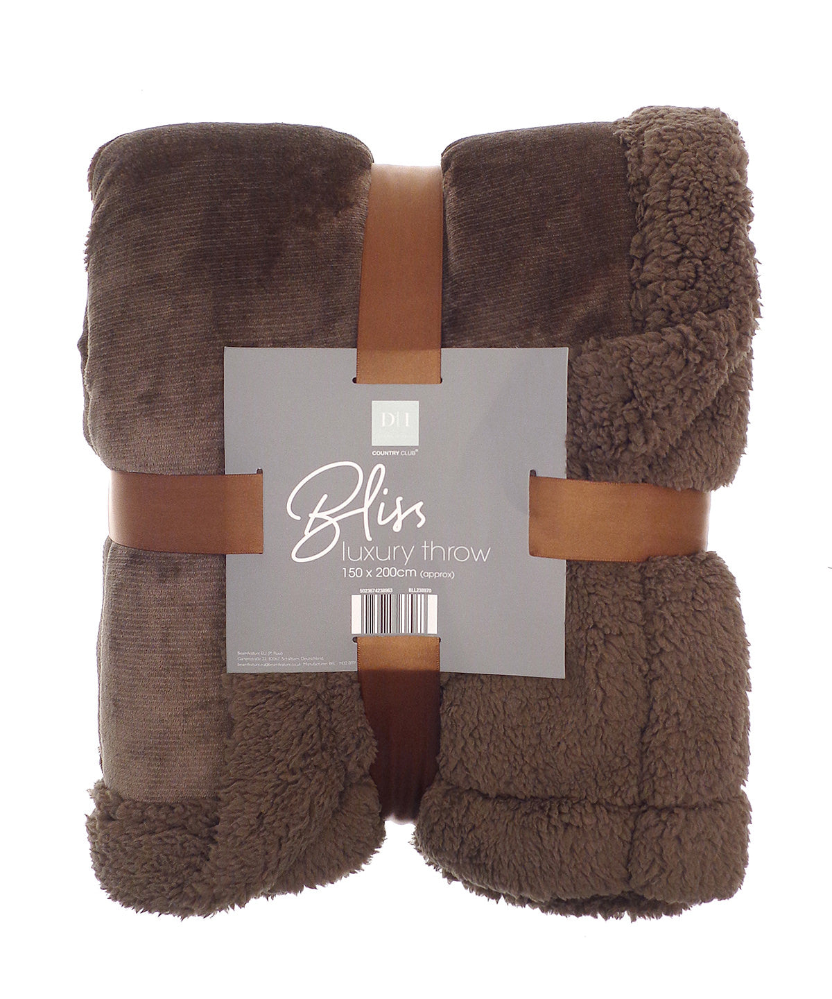 Ribbon - Sherpa winter throw - front view