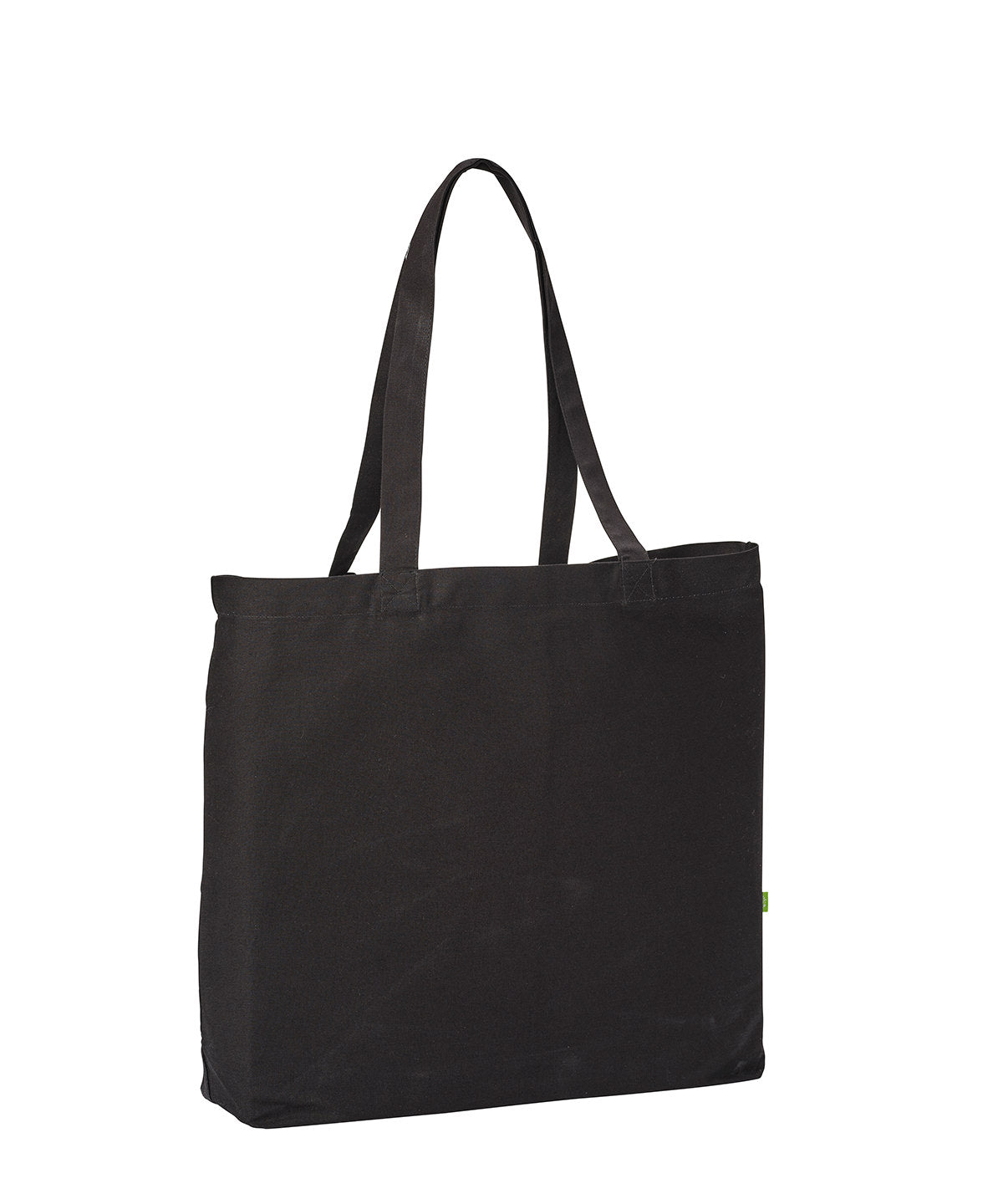 Nutshell - Organic canvas ‘flat base’ landscape shopper - front view
