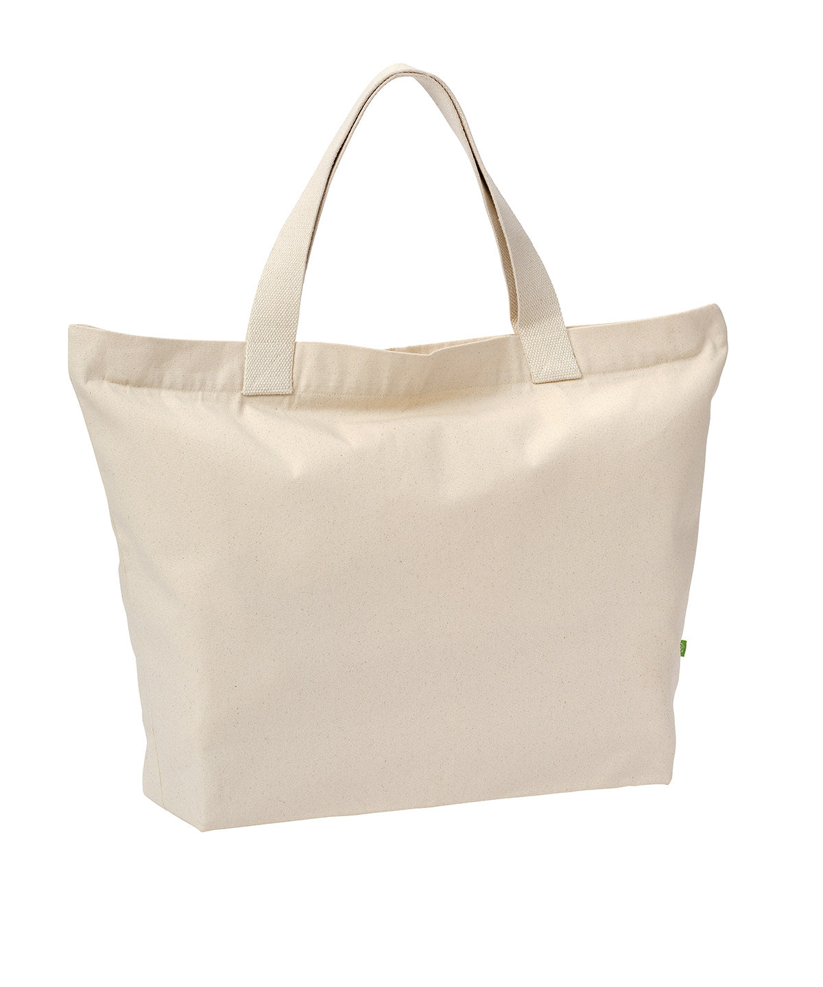 Nutshell - Elba organic canvas premium zip tote - front view