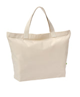 Nutshell - Elba organic canvas premium zip tote - front view