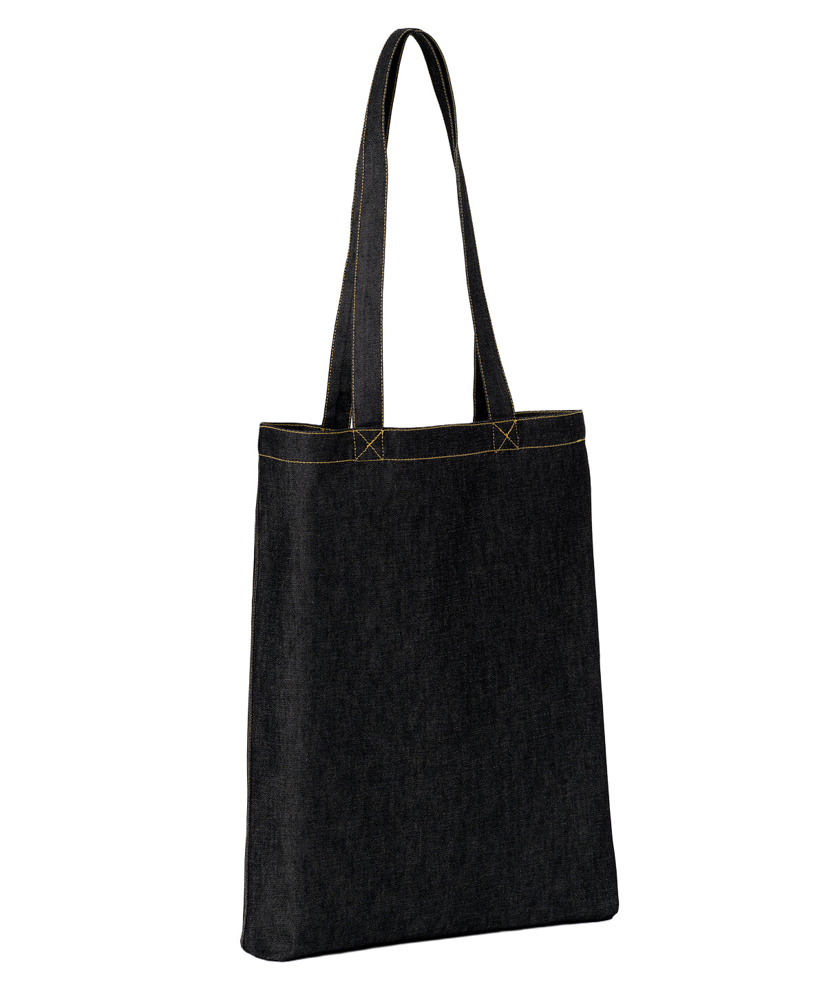 Nutshell - Denim ‘flat base’ shopper - front view