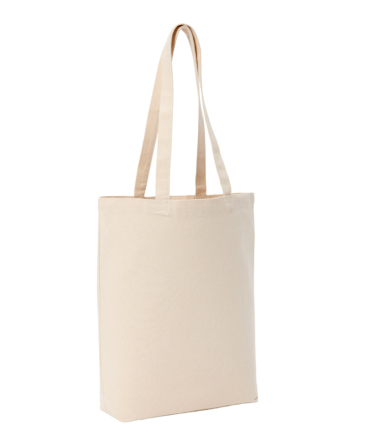 Nutshell - Recycled premium canvas ‘flat base’ shopper - front view