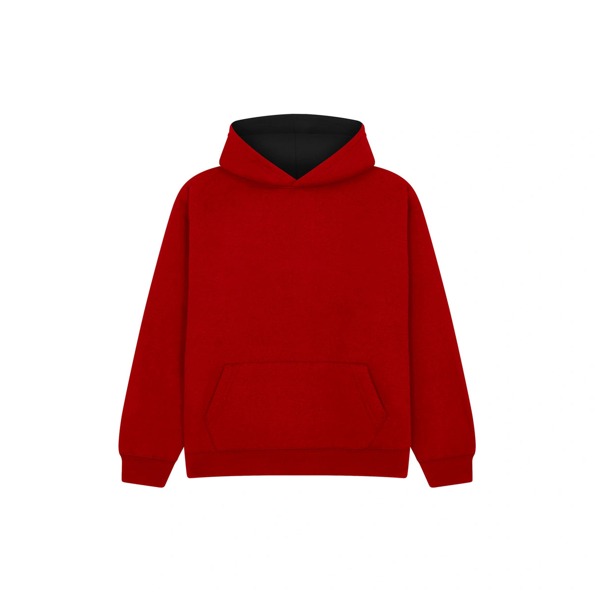 Cotton Ridge - Eclipse Kids Premium Contrast Hoodie - Red / Black
