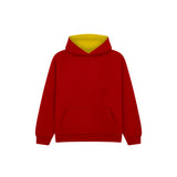 Cotton Ridge - Eclipse Kids Premium Contrast Hoodie - Red / Yellow