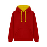 Cotton Ridge - Eclipse Premium Contrast Hoodie - Red / Yellow