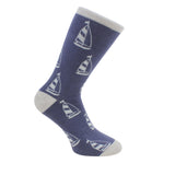 Yacht Socks – Blue and Grey Combed Cotton by Dalaco