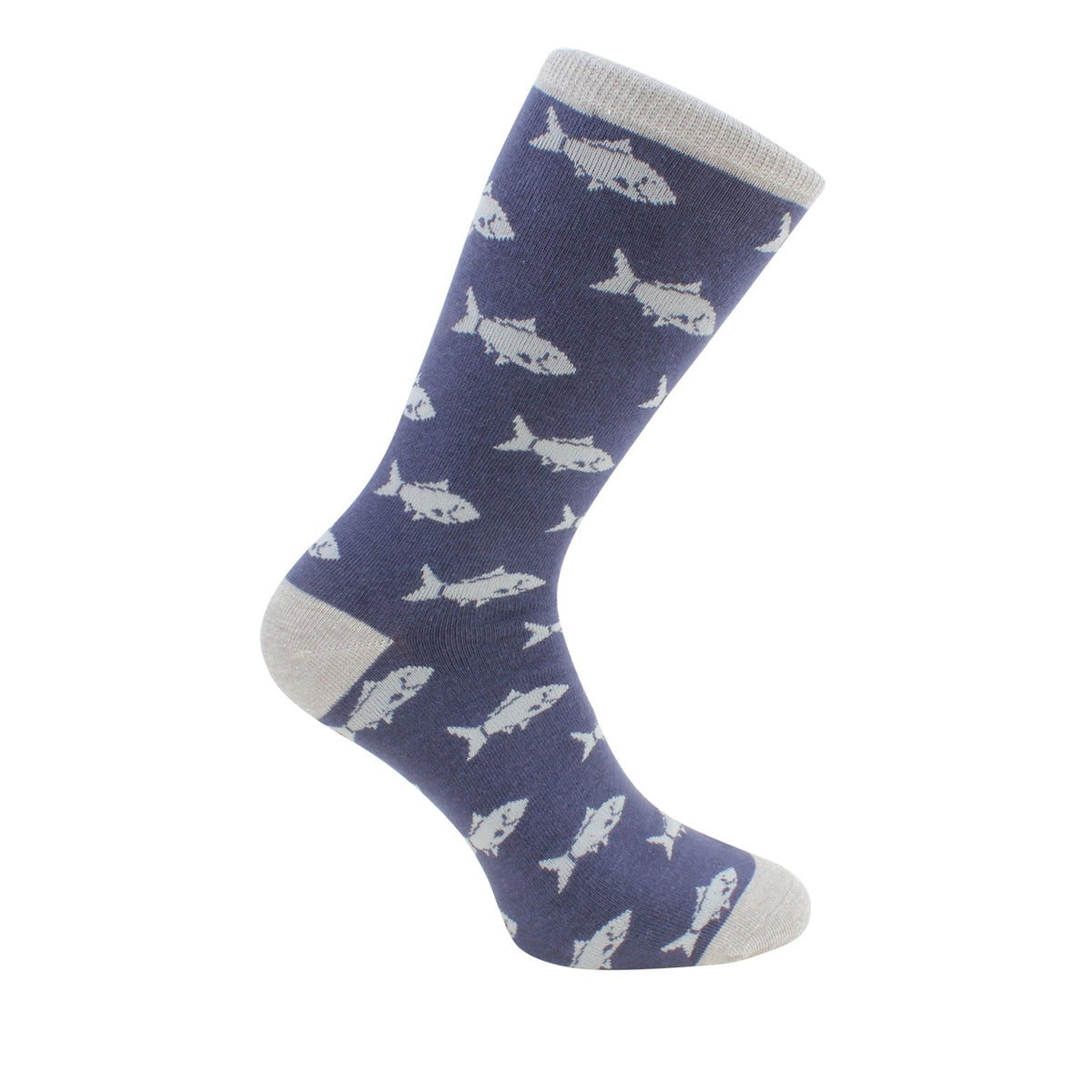 Fish Socks – Blue and Green Combed Cotton by Dalaco