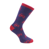 Tractor Socks – Red and Blue Combed Cotton by Dalaco