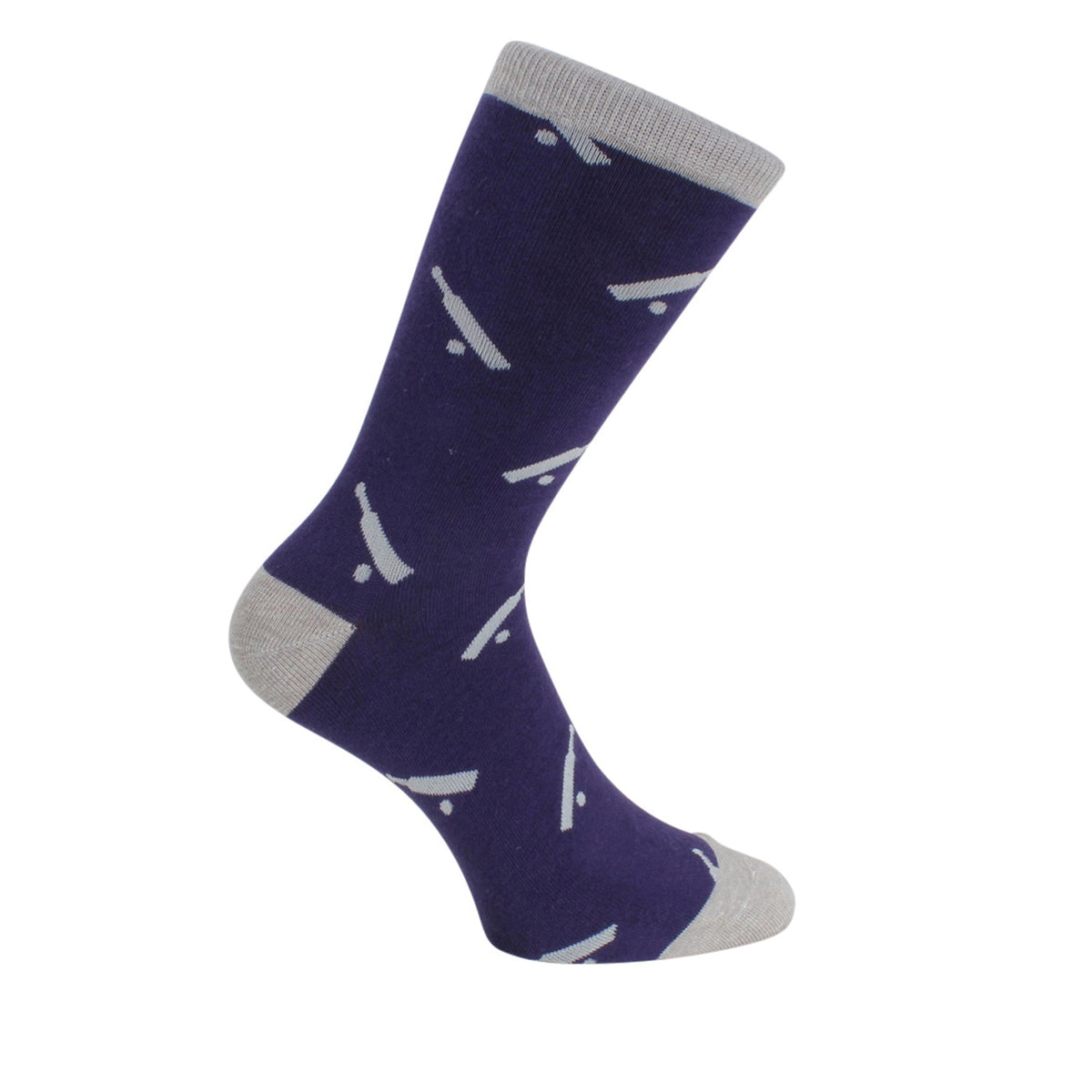 Cricket Socks – Blue & Grey Combed Cotton by Dalaco