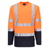 Portwest Two-Tone Long Sleeved Cotton Comfort T-Shirt S280