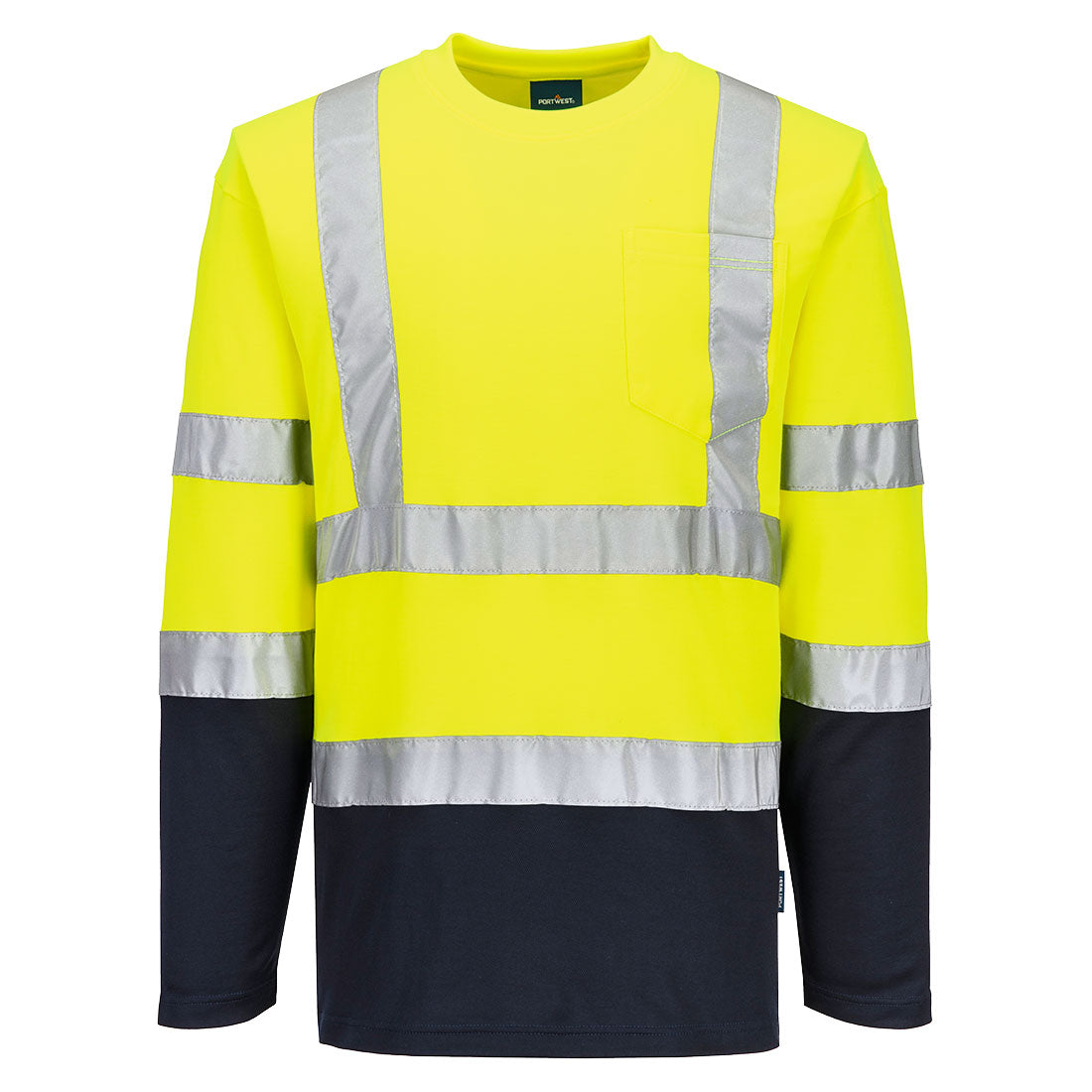 Portwest Two-Tone Long Sleeved Cotton Comfort T-Shirt S280