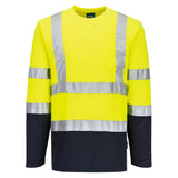 Portwest Two-Tone Long Sleeved Cotton Comfort T-Shirt S280