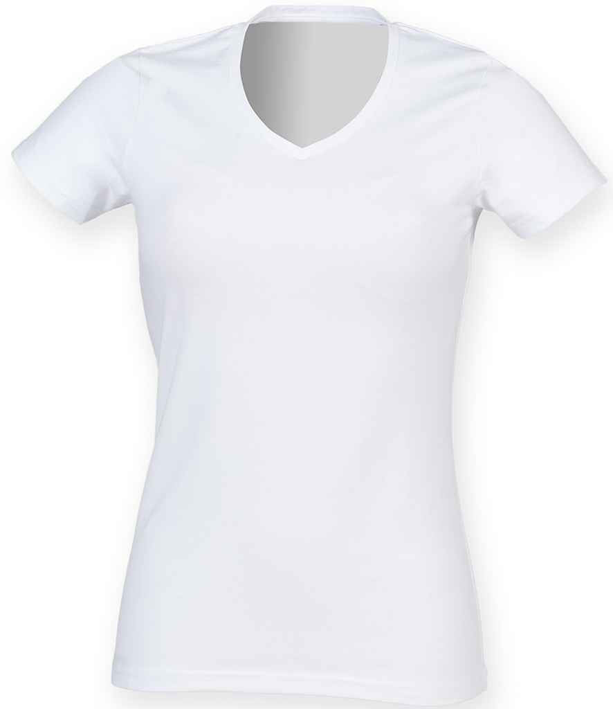 SF Clothing Ladies Feel Good Stretch V Neck T-Shirt SK122