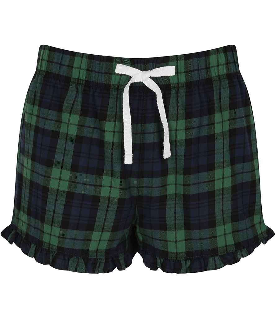 SF Clothing Ladies Tartan Frill Lounge Shorts SK82