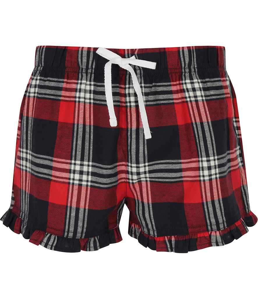 SF Clothing Ladies Tartan Frill Lounge Shorts SK82