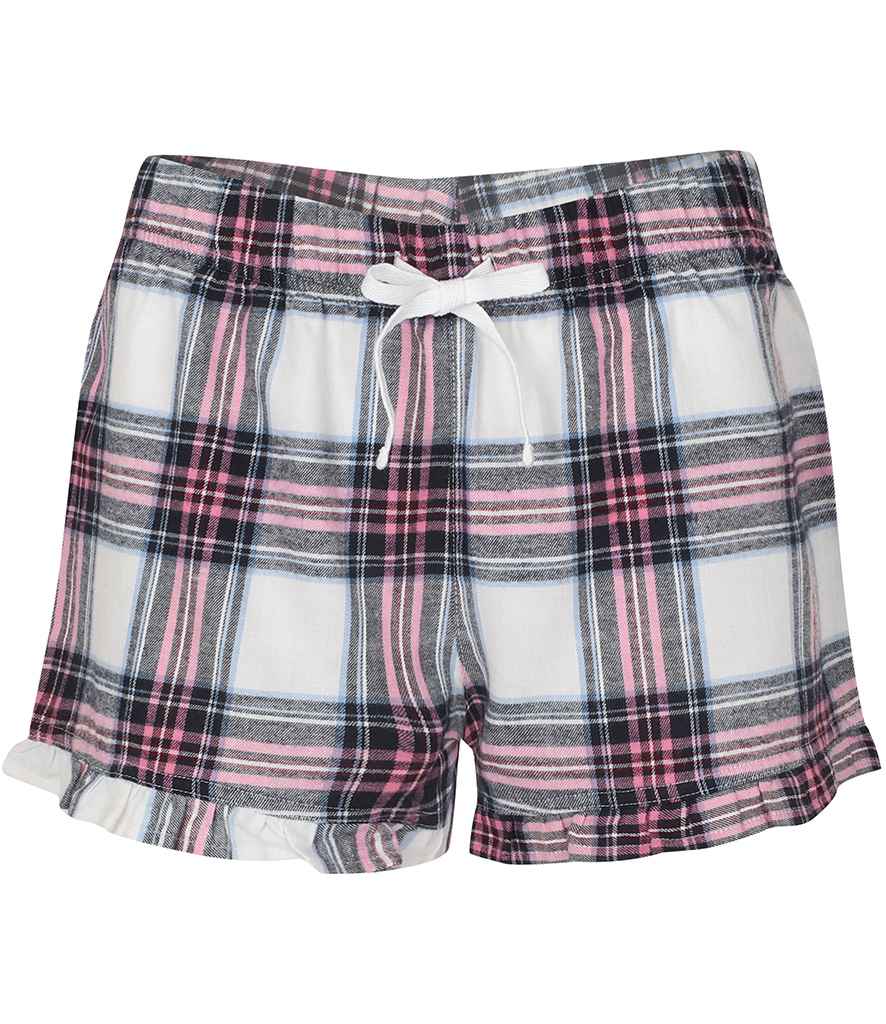 SF Clothing Ladies Tartan Frill Lounge Shorts SK82