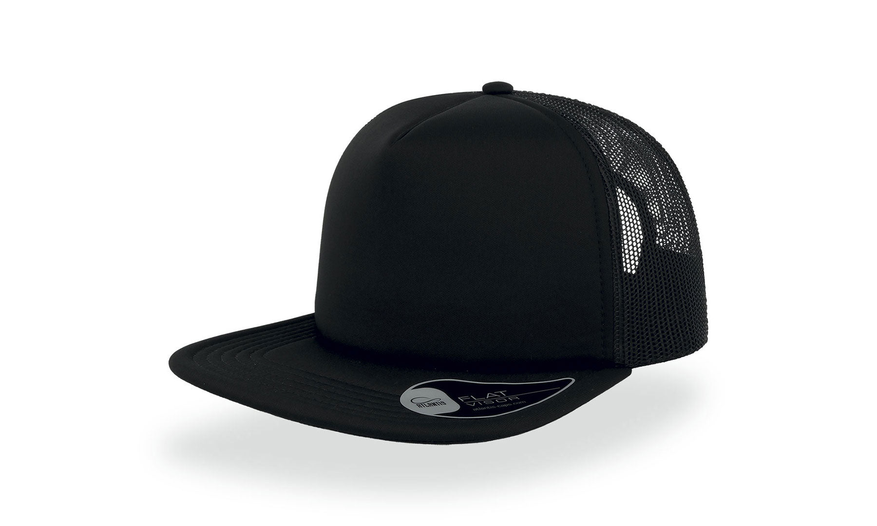 Atlantis Unisex Snap 90S Flat Visor 5 Panel Trucker Cap ACSN90