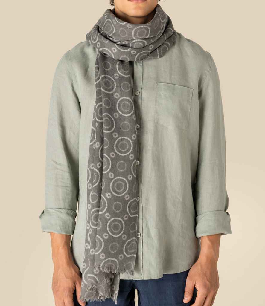 Spasso Circles Scarf SP140 - Grey Circles