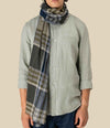 Spasso Crosscheck Scarf SP154 - Olive Marine