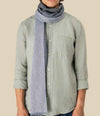 Spasso Graphite Ink Striped Scarf SP155 - Graphite Ink Stripes