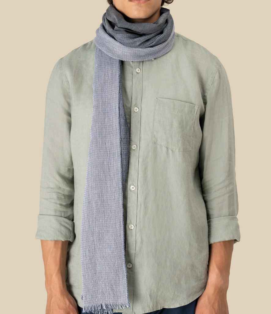 Spasso Graphite Ink Striped Scarf SP155 - Graphite Ink Stripes