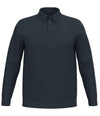 Spasso Knitted Long Sleeve Poloshirt SP204 - Navy